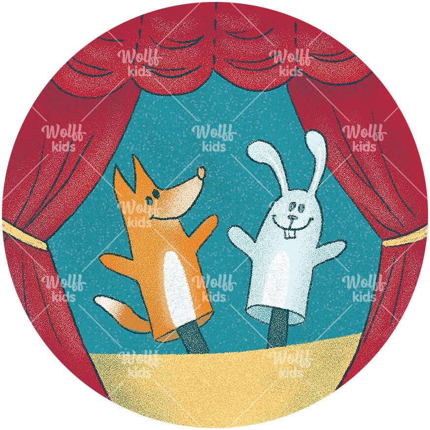 Einzelner Magnet: Puppentheater